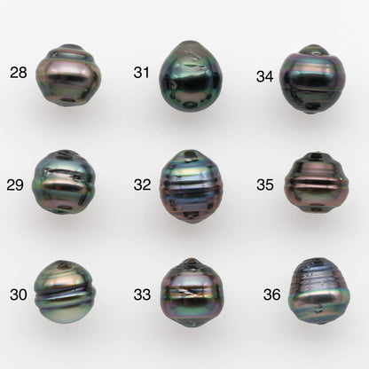 9-10mm Tahitian Pearl with High Luster and Natural Color, One Piece Undrilled for Making Jewelry, SKU # 2532TH