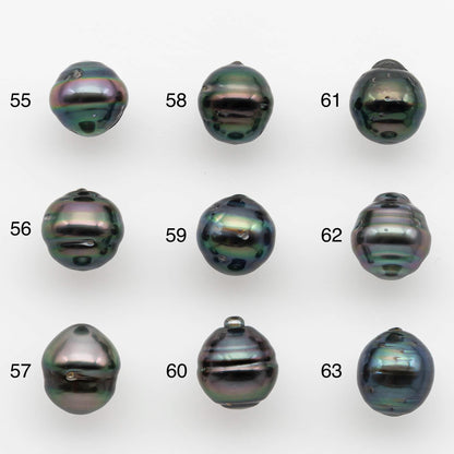 9-10mm Tahitian Pearl with High Luster and Natural Color, One Piece Undrilled for Making Jewelry, SKU # 2532TH