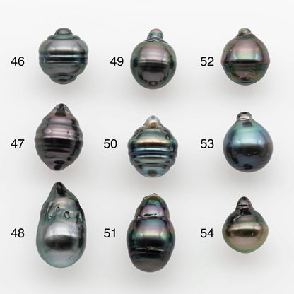 9-10mm Tahitian Pearl with High Luster and Natural Color, One Piece Undrilled for Making Jewelry, SKU # 2533TH