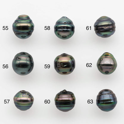 9-10mm Tahitian Pearl with High Luster and Natural Color, One Piece Undrilled for Making Jewelry, SKU # 2533TH