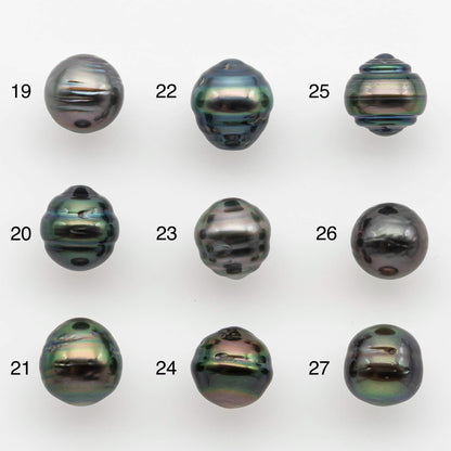 9-10mm Tahitian Pearl with High Luster and Natural Color, One Piece Undrilled for Making Jewelry, SKU # 2534TH