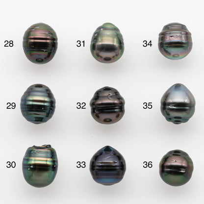 9-10mm Tahitian Pearl with High Luster and Natural Color, One Piece Undrilled for Making Jewelry, SKU # 2534TH