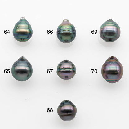 8-9mm Tahitian Pearl with High Luster and Natural Color, One Piece Undrilled for Making Jewelry, SKU # 2536TH