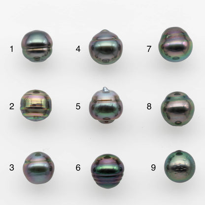 8-9mm Tahitian Pearl with High Luster and Natural Color, One Piece Undrilled for Making Jewelry, SKU # 2536TH