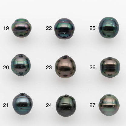 8-9mm Tahitian Pearl with High Luster and Natural Color, One Piece Undrilled for Making Jewelry, SKU # 2538TH