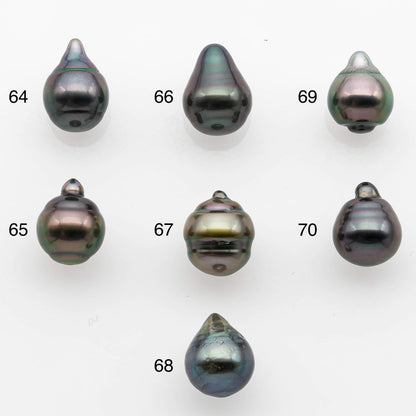 8-9mm Tahitian Pearl with High Luster and Natural Color, One Piece Undrilled for Making Jewelry, SKU # 2538TH