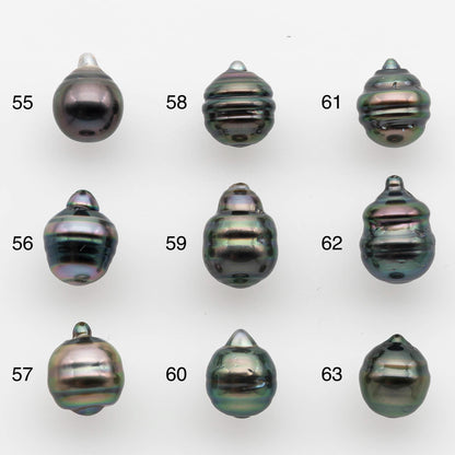 8-9mm Tahitian Pearl with High Luster and Natural Color, One Piece Undrilled for Making Jewelry, SKU # 2538TH