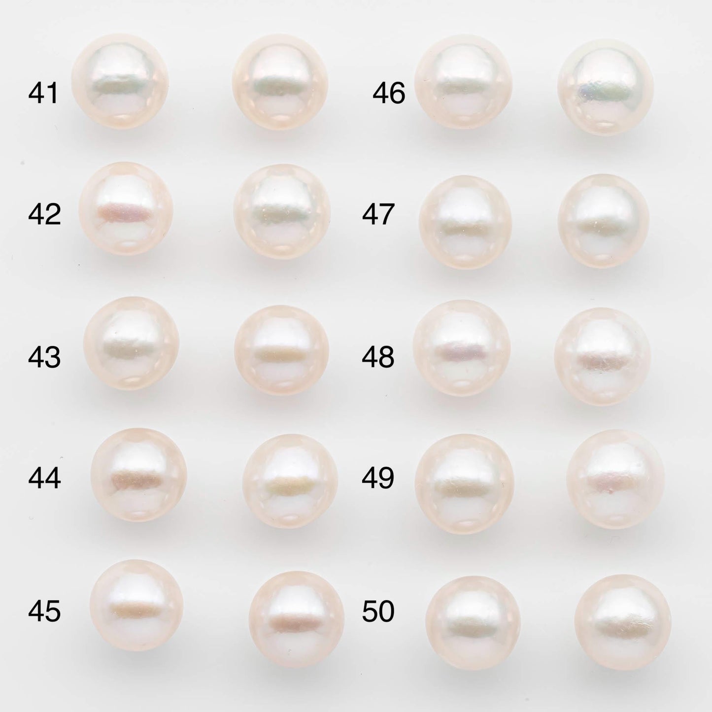 10-11mm Matching Pair Edison Pearls – White with Blemishes (Best for Stud Earrings), Undrilled – SKU #2596EP
