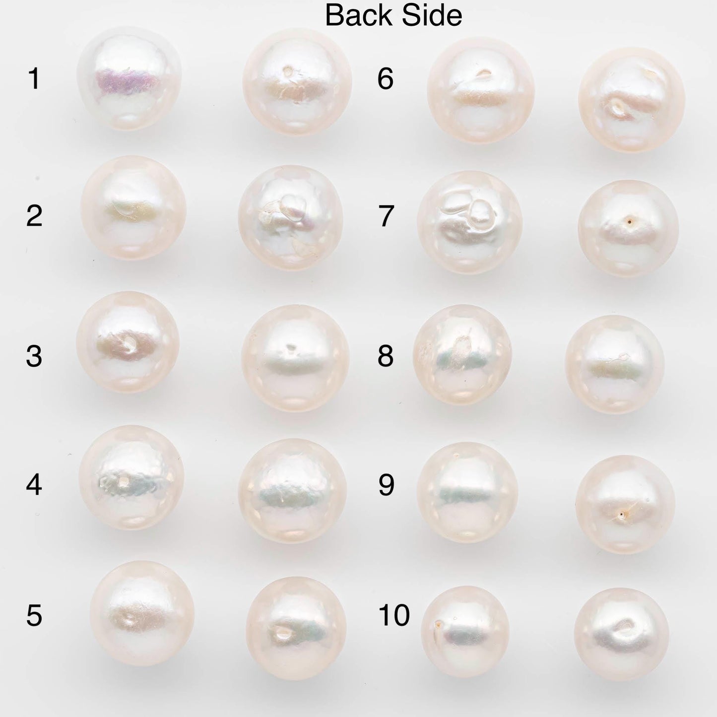 11-12mm Edison Pearls – Matching Loose Pair, White with Blemishes (Best for Stud Earrings), SKU #2597EP