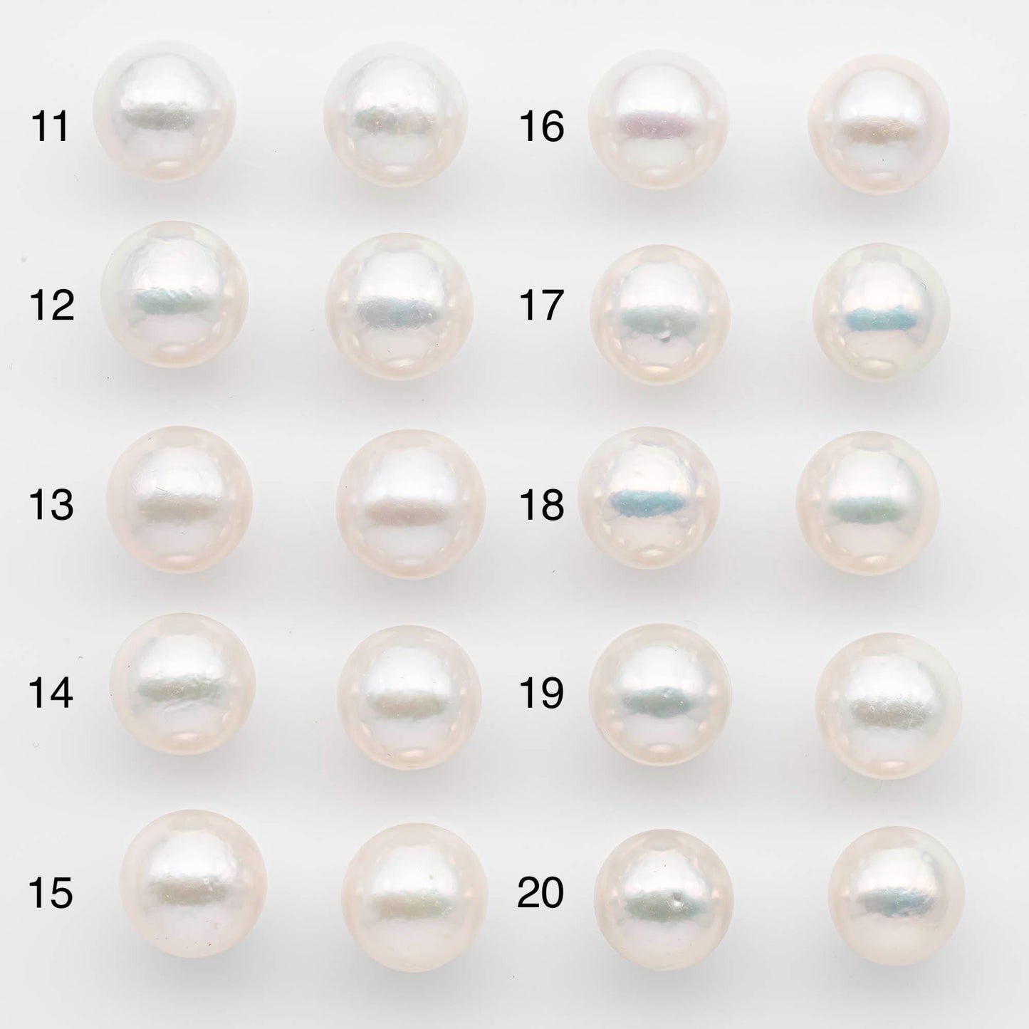 11-12mm Edison Pearls – Matching Loose Pair, White with Blemishes (Best for Stud Earrings), SKU #2597EP