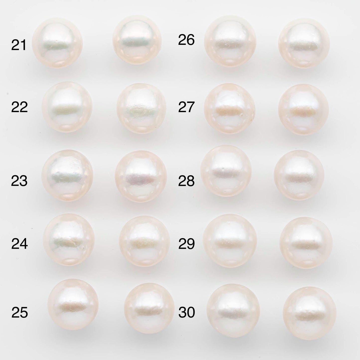 11-12mm Edison Pearls – Matching Loose Pair, White with Blemishes (Best for Stud Earrings), SKU #2597EP
