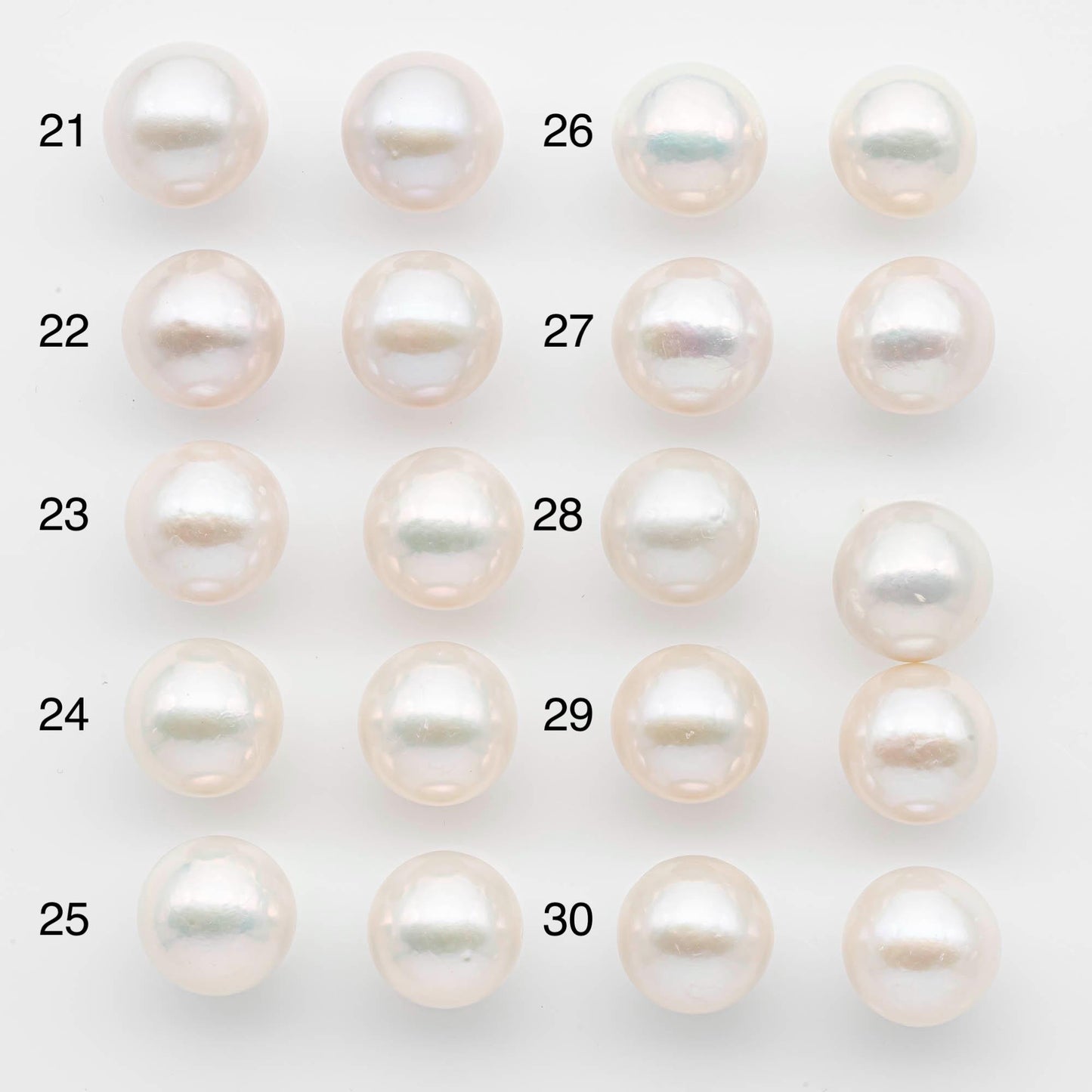 11-12mm Edison Pearls – Matching Loose Pair, White with Blemishes (Best for Stud Earrings), SKU #2598EP