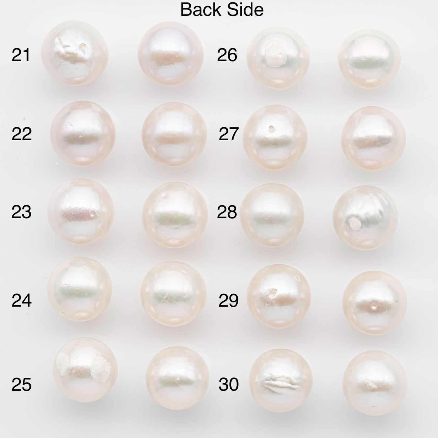 11-12mm Edison Pearls – Matching Loose Pair, White with Blemishes (Best for Stud Earrings), SKU #2598EP