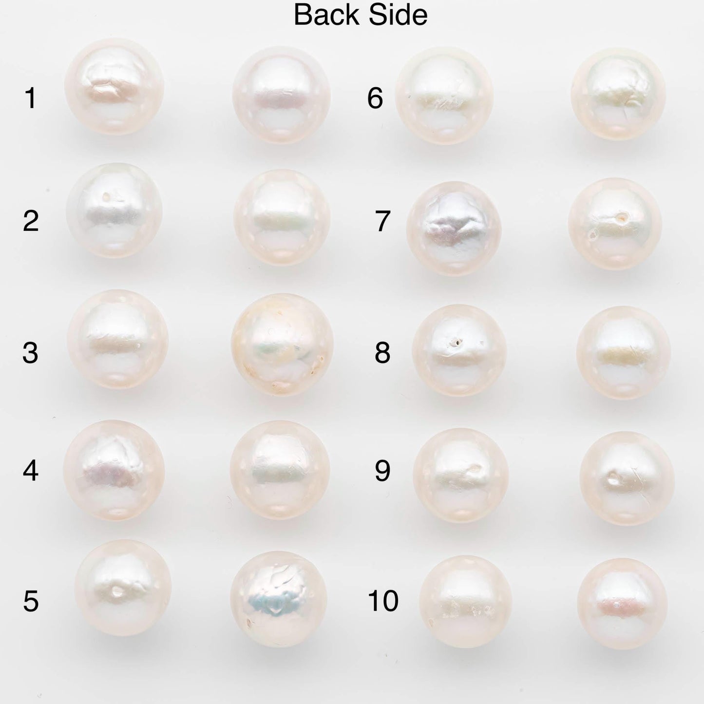 12-13mm Edison Pearls – Matching Loose Pair, White with Blemishes (Best for Stud Earrings), SKU #2599EP