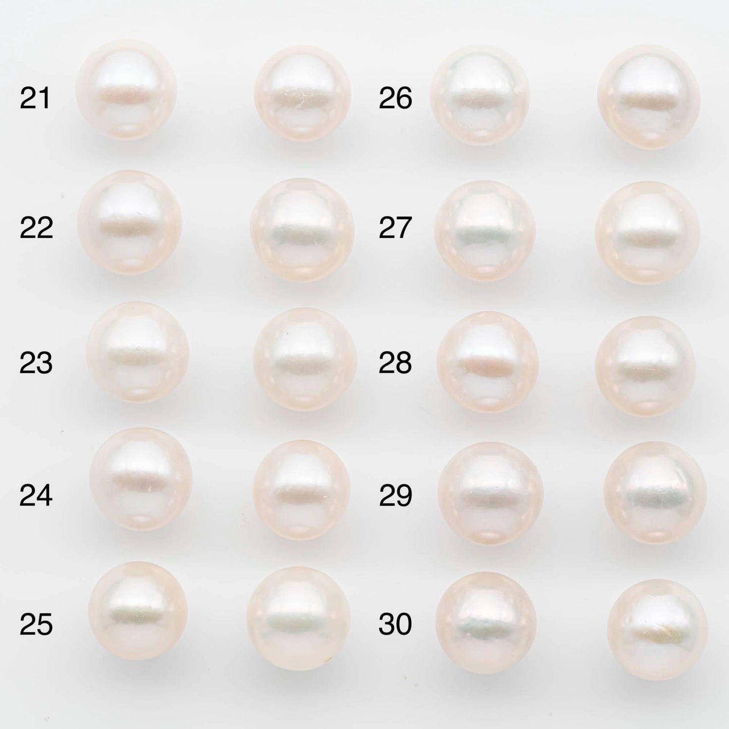 12-13mm Edison Pearls – Matching Loose Pair, White with Blemishes (Best for Stud Earrings), SKU #2599EP