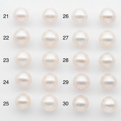 12-13mm Edison Pearls – Matching Loose Pair, White with Blemishes (Best for Stud Earrings), SKU #2599EP