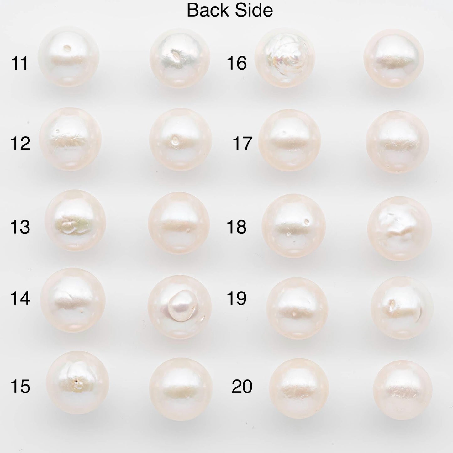 12-13mm Edison Pearls – Matching Loose Pair, White with Blemishes (Best for Stud Earrings), SKU #2599EP