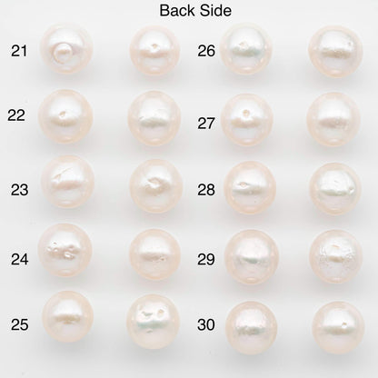 12-13mm Edison Pearls – Matching Loose Pair, White with Blemishes (Best for Stud Earrings), SKU #2599EP
