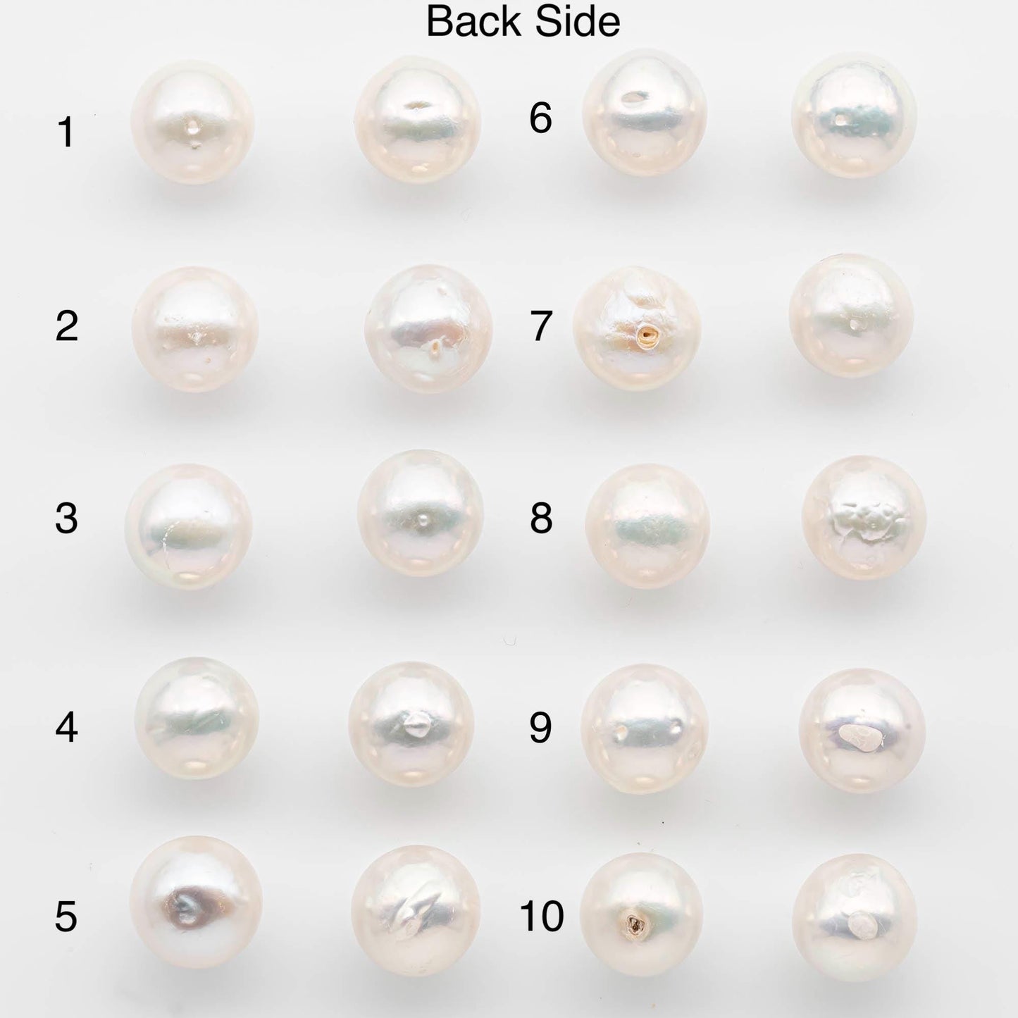 12-13mm Edison Pearls – Matching Loose Pair, White with Blemishes (Best for Stud Earrings), SKU #2600EP