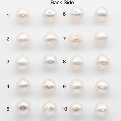 12-13mm Edison Pearls – Matching Loose Pair, White with Blemishes (Best for Stud Earrings), SKU #2600EP