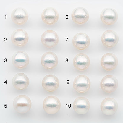 12-13mm Edison Pearls – Matching Loose Pair, White with Blemishes (Best for Stud Earrings), SKU #2600EP