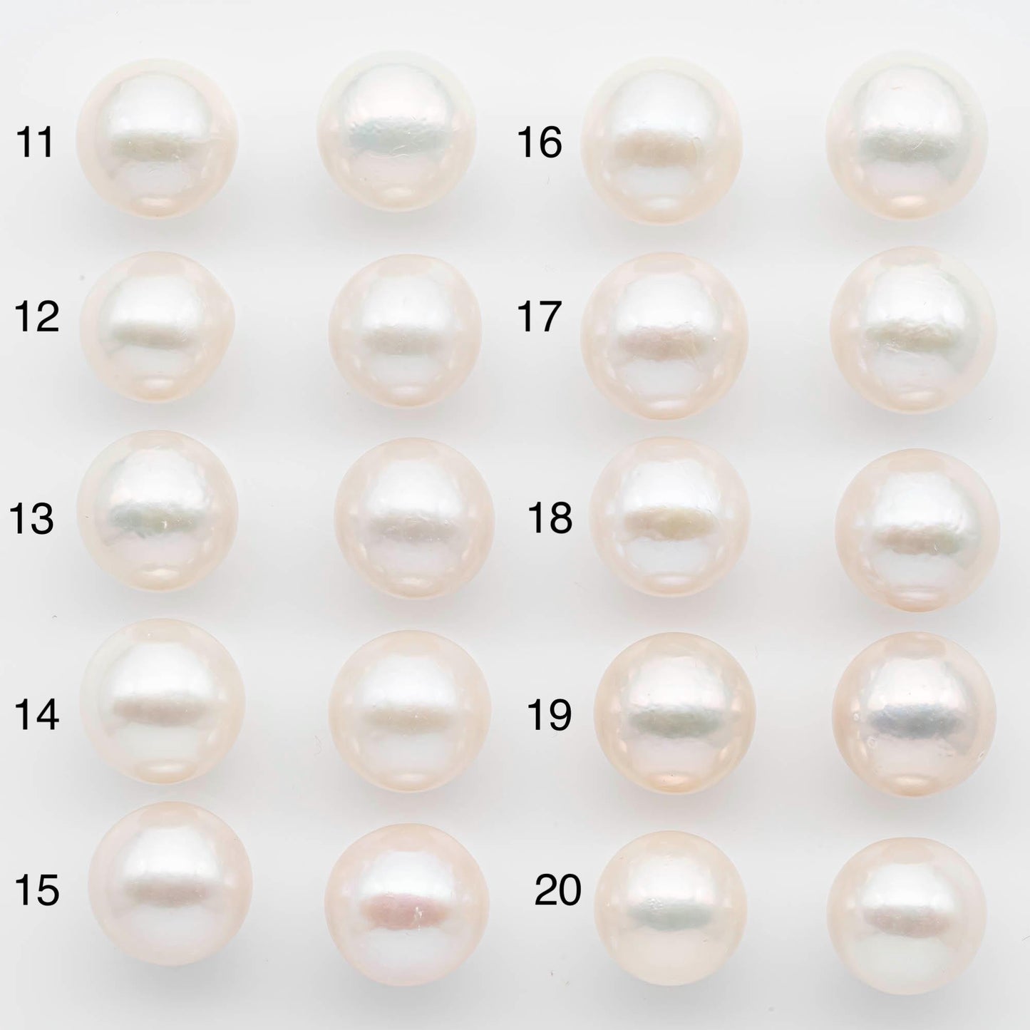 14-15mm Edison Pearls – Matching Loose Pair, White with Blemishes (Best for Stud Earrings), SKU #2601EP