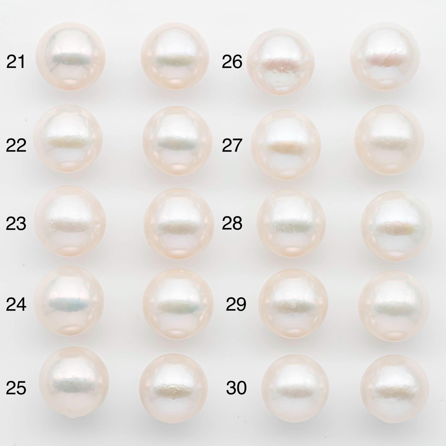 14-15mm Edison Pearls – Matching Loose Pair, White with Blemishes (Best for Stud Earrings), SKU #2601EP