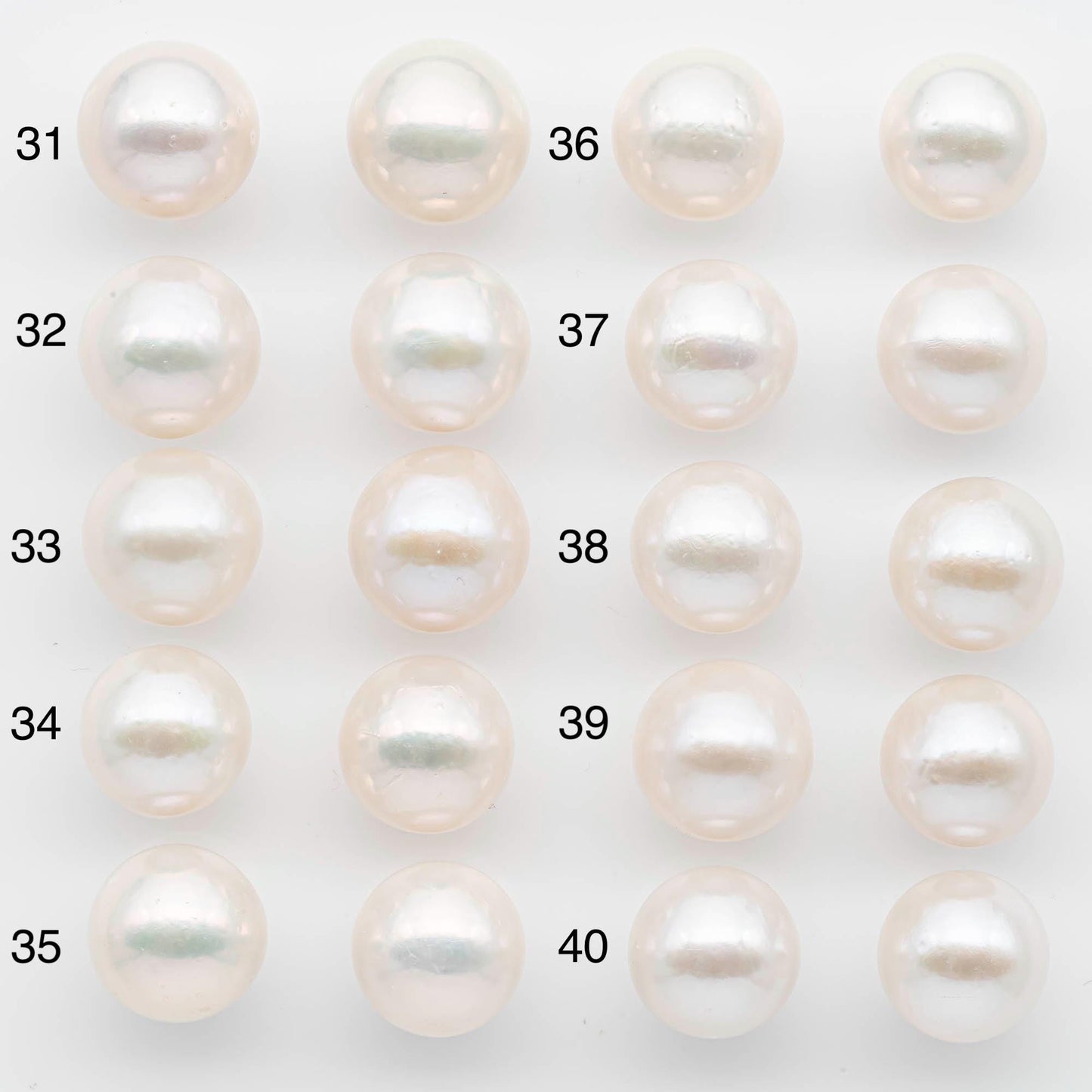 14-15mm Edison Pearls – Matching Loose Pair, White with Blemishes (Best for Stud Earrings), SKU #2601EP