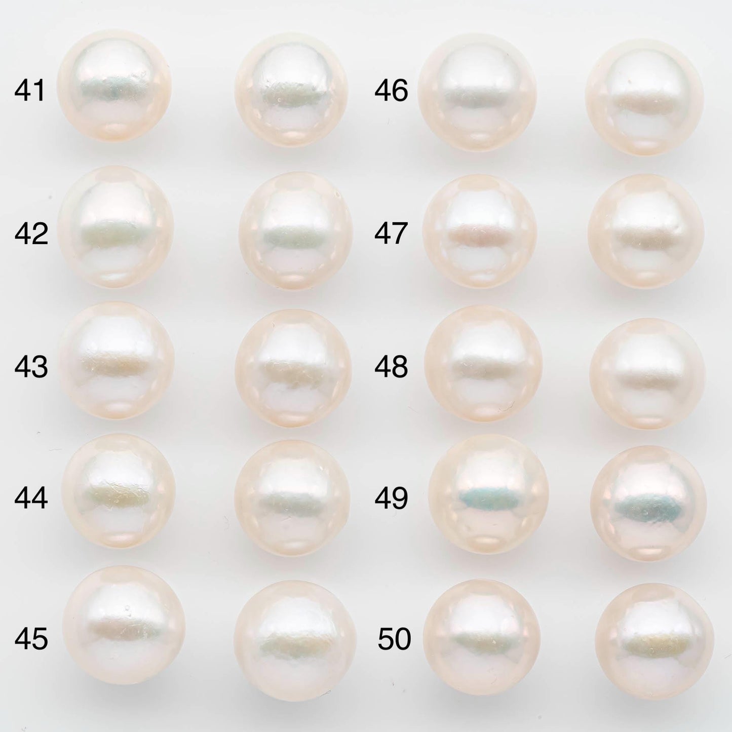 14-15mm Edison Pearls – Matching Loose Pair, White with Blemishes (Best for Stud Earrings), SKU #2601EP
