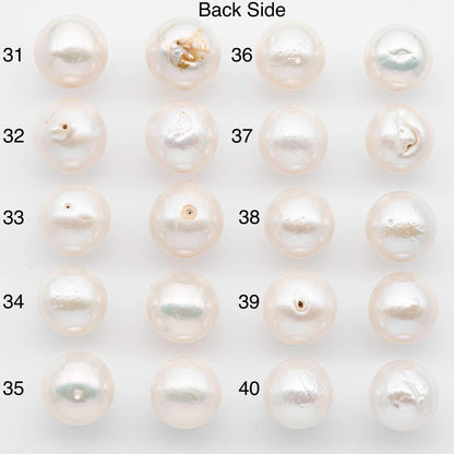 14-15mm Edison Pearls – Matching Loose Pair, White with Blemishes (Best for Stud Earrings), SKU #2601EP