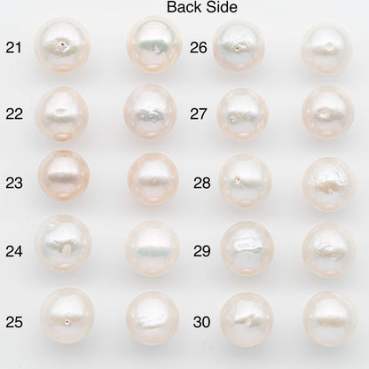 14-15mm Matching Pair Edison Pearls – White with Blemishes (Best for Stud Earrings), SKU #2602EP