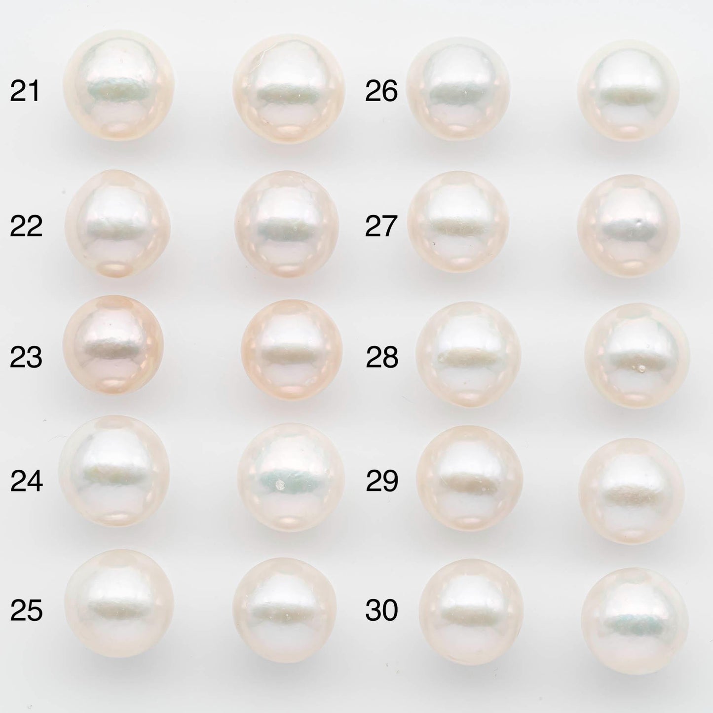14-15mm Matching Pair Edison Pearls – White with Blemishes (Best for Stud Earrings), SKU #2602EP
