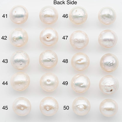 14-15mm Matching Pair Edison Pearls – White with Blemishes (Best for Stud Earrings), SKU #2602EP