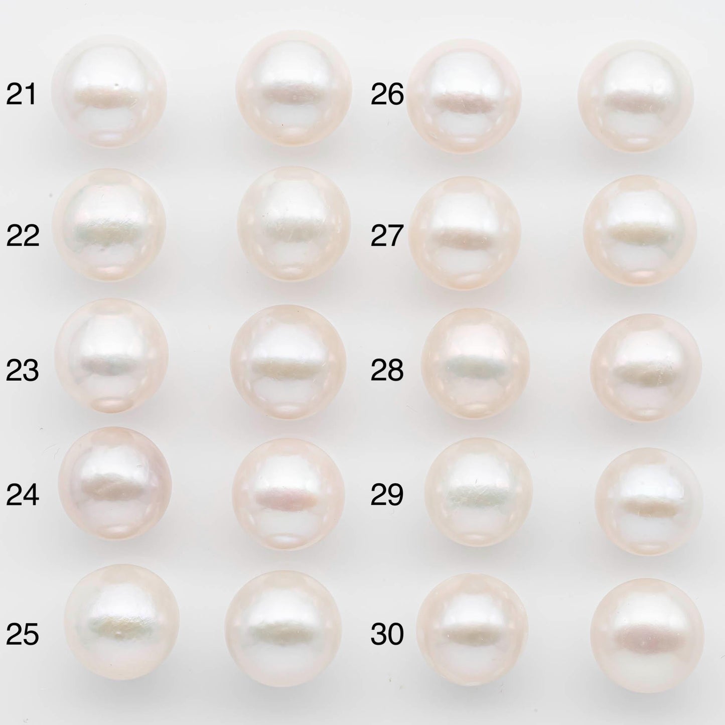 14-15mm Matching Pair Edison Pearls – White with Blemishes (Best for Stud Earrings), Undrilled, SKU #2603EP