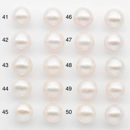 14-15mm Matching Pair Edison Pearls – White with Blemishes (Best for Stud Earrings), Undrilled, SKU #2603EP