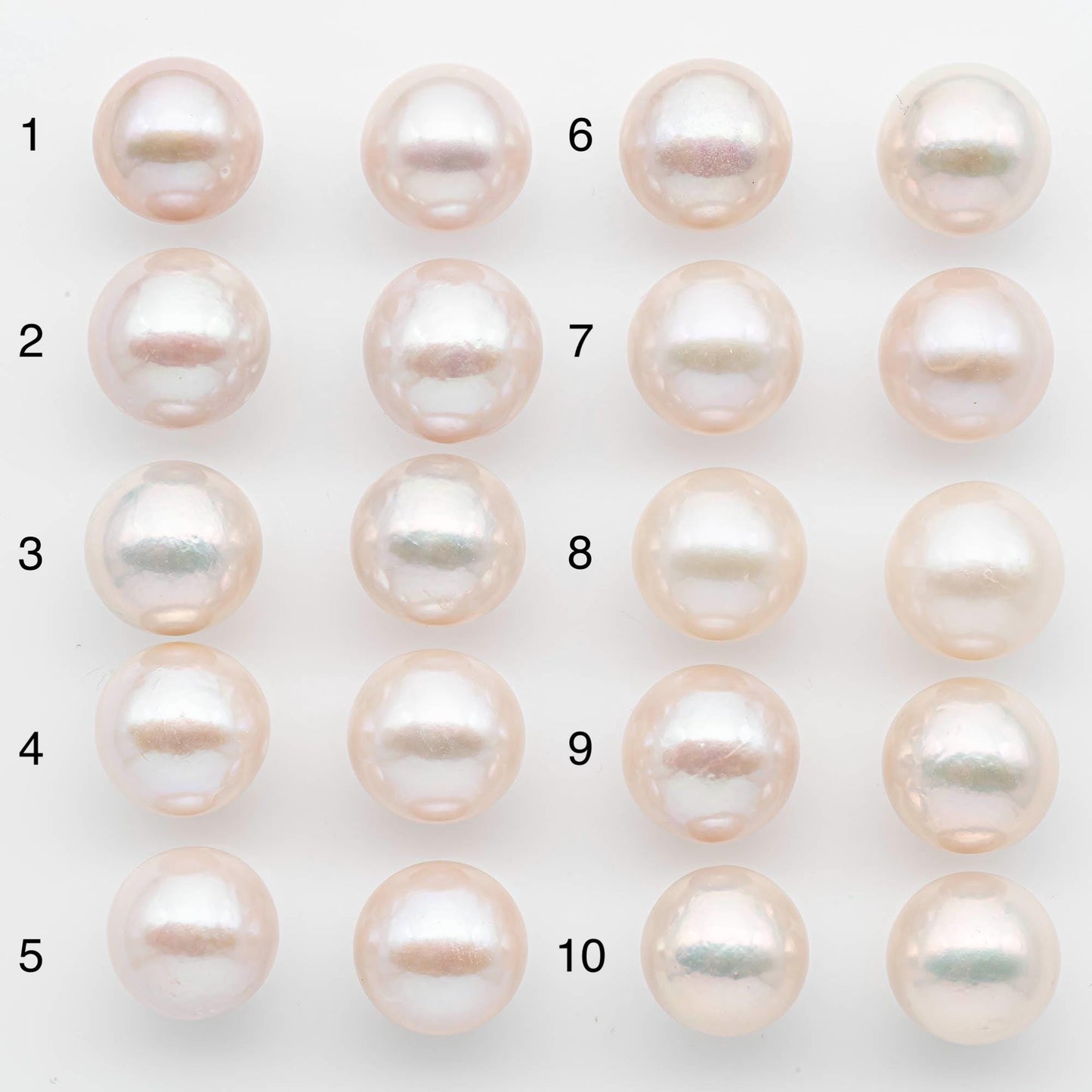 14-15mm Matching Pair Edison Pearls – White with Blemishes (Best for Stud Earrings), Undrilled, SKU #2604EP