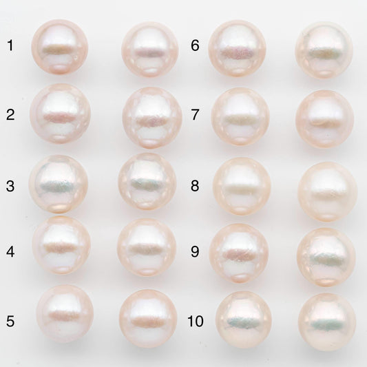 14-15mm Matching Pair Edison Pearls – White with Blemishes (Best for Stud Earrings), Undrilled, SKU #2604EP