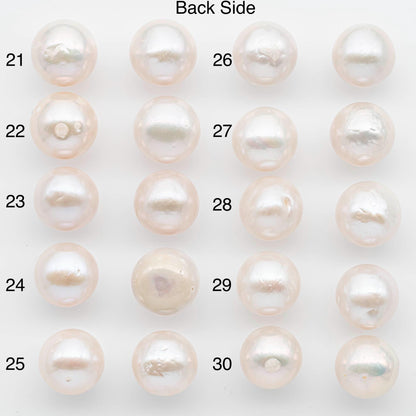 14-15mm Matching Pair Edison Pearls – White with Blemishes (Best for Stud Earrings), Undrilled, SKU #2604EP
