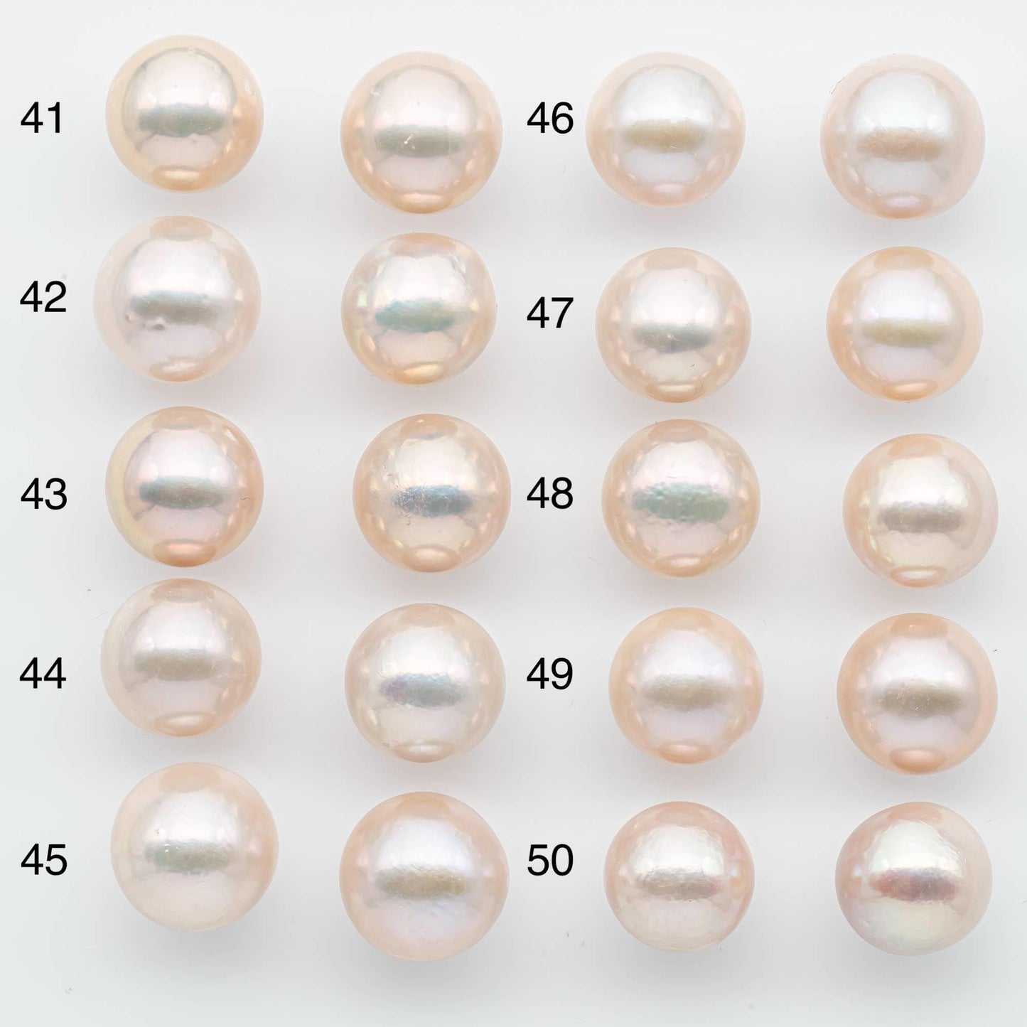 14-15mm Matching Pair Edison Pearls – White with Blemishes (Best for Stud Earrings), Undrilled, SKU #2604EP