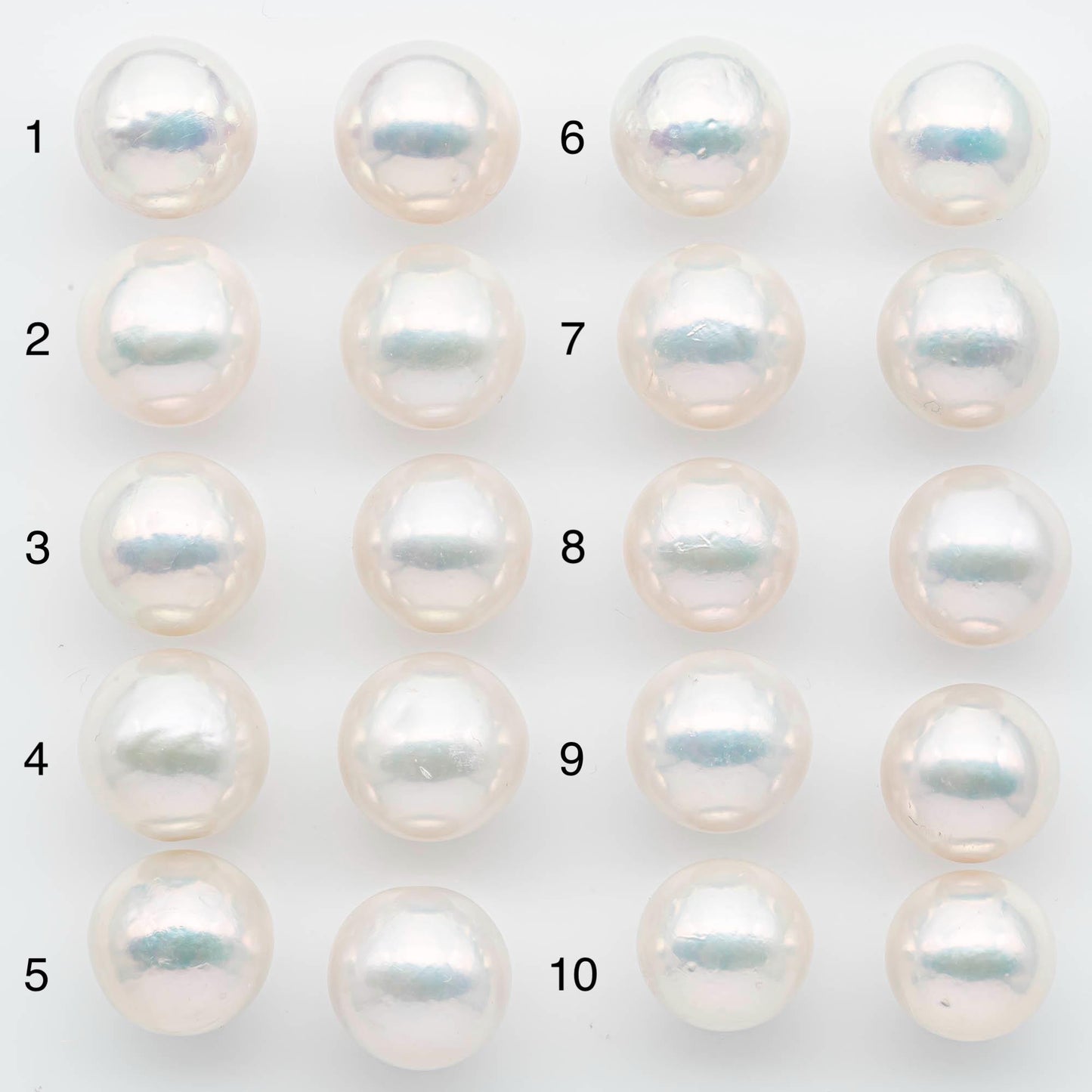 14-15mm Matching Pair Edison Pearls – White with Blemishes (Best for Stud Earrings), Undrilled, SKU #2605EP