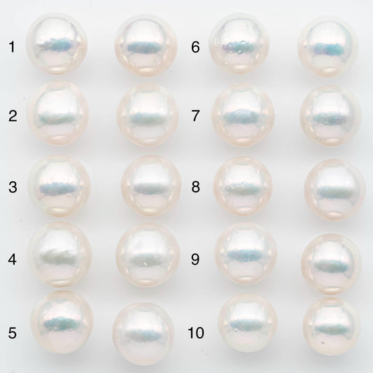 14-15mm Matching Pair Edison Pearls – White with Blemishes (Best for Stud Earrings), Undrilled, SKU #2605EP