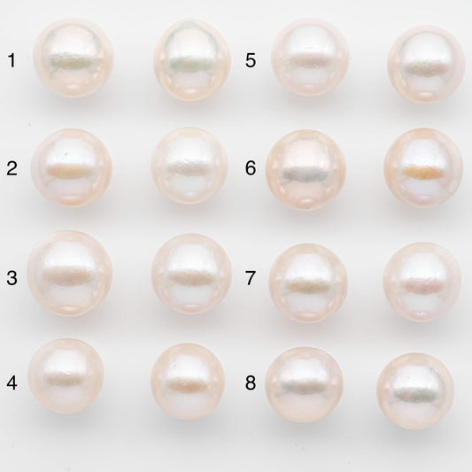 15-16mm Matching Pair Edison Pearls – White with Blemishes (Best for Stud Earrings), Undrilled, SKU #2607EP