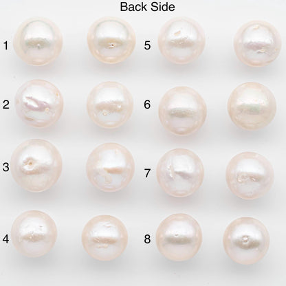 15-16mm Matching Pair Edison Pearls – White with Blemishes (Best for Stud Earrings), Undrilled, SKU #2607EP