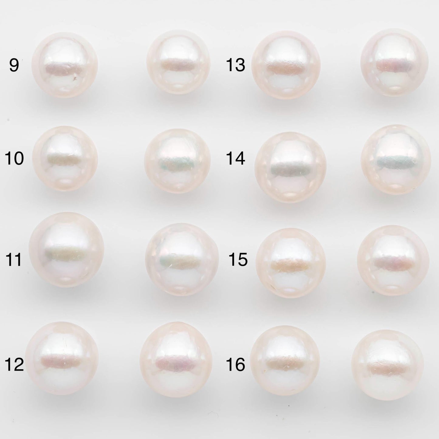 14-15mm Matching Pair Edison Pearls – White with Blemishes (Best for Stud Earrings), Undrilled, SKU #2608EP