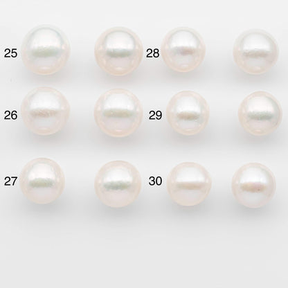 14-15mm Matching Pair Edison Pearls – White with Blemishes (Best for Stud Earrings), Undrilled, SKU #2608EP