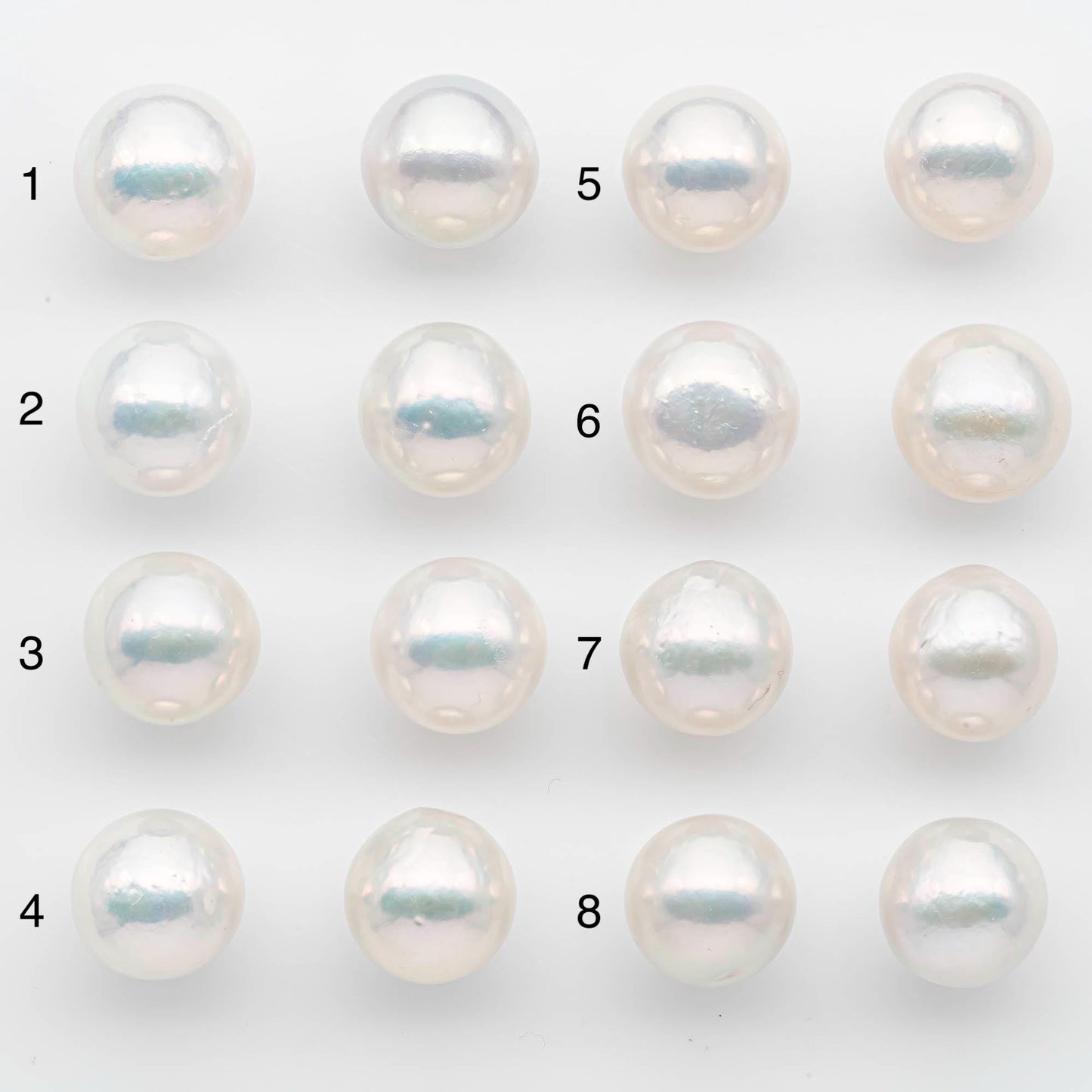 14-15mm Matching Pair Edison Pearls – White with Blemishes (Best for Stud Earrings), Undrilled, SKU #2609EP