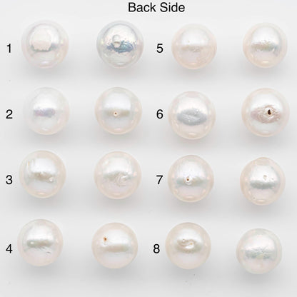 14-15mm Matching Pair Edison Pearls – White with Blemishes (Best for Stud Earrings), Undrilled, SKU #2609EP
