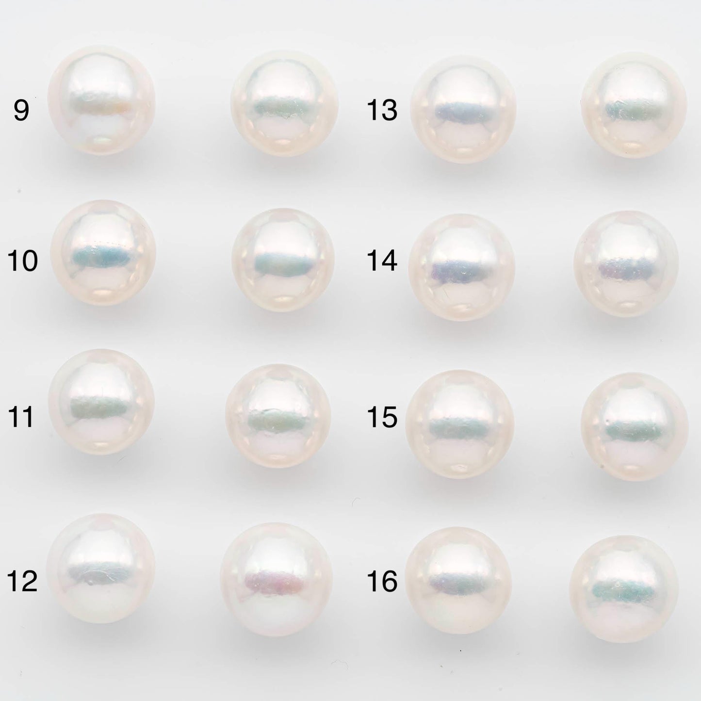 14-15mm Matching Pair Edison Pearls – White with Blemishes (Best for Stud Earrings), Undrilled, SKU #2609EP