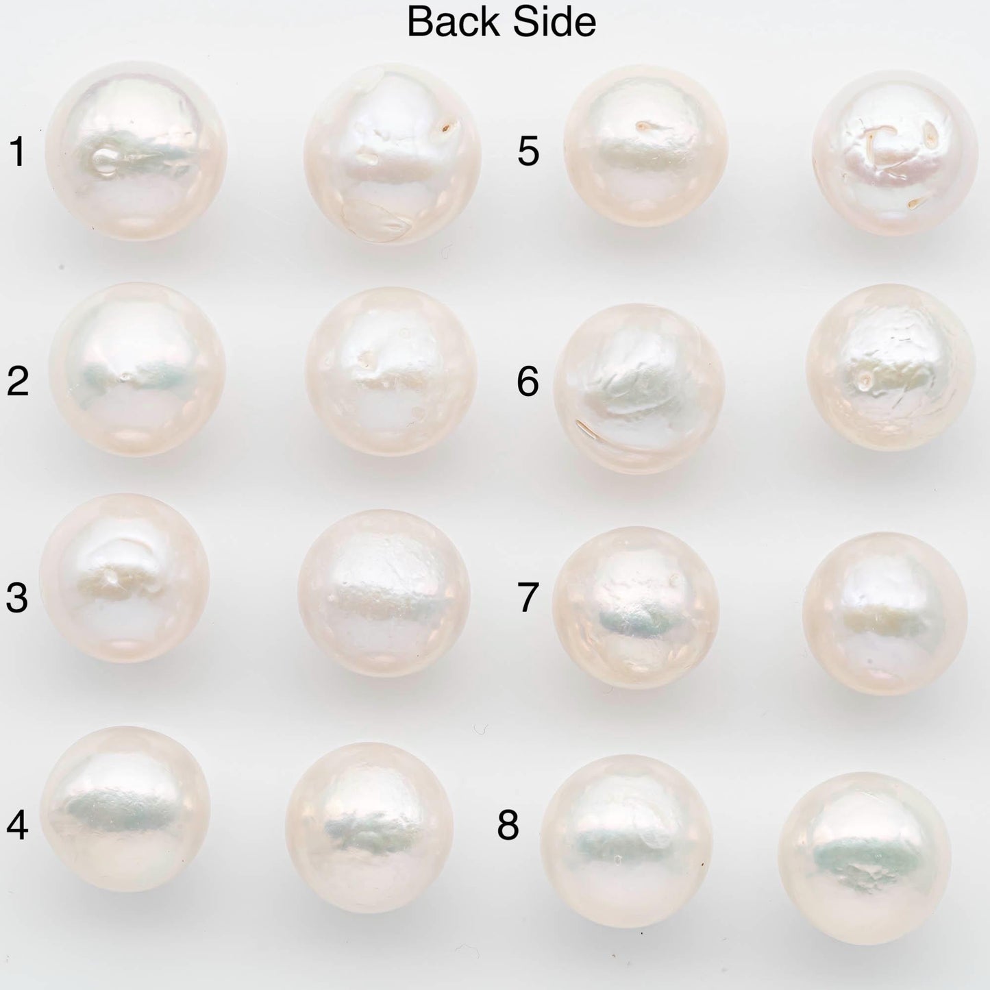 16-17mm or 15-16mm Matching Pair Edison Pearls – White with Blemishes (Best for Stud Earrings), Undrilled, SKU #2610EP