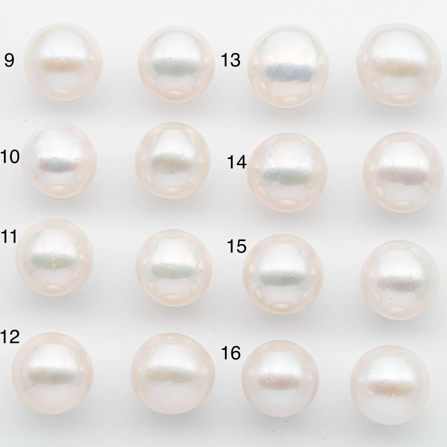 16-17mm or 15-16mm Matching Pair Edison Pearls – White with Blemishes (Best for Stud Earrings), Undrilled, SKU #2610EP